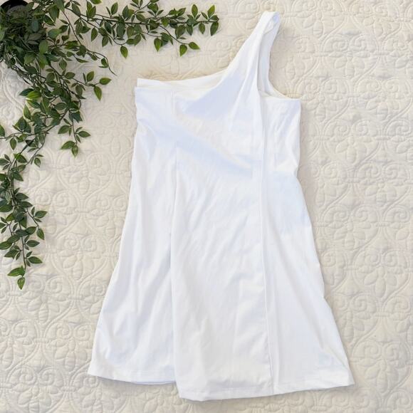 Outdoor Voices White One Shoulder Exercise Dress Sz M - Picture 3 of 8